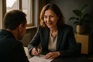 Eigentümerin liest den neuen Grundsteuerbescheid