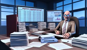 Europäischer Sachverständiger arbeitet systematisch mit Normtexten, Datentabellen und strukturierten Bewertungsdaten in einem deutschen Büro