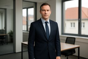 Bewerter prueft Studenten-Apartment in Universitaetsnaehe
