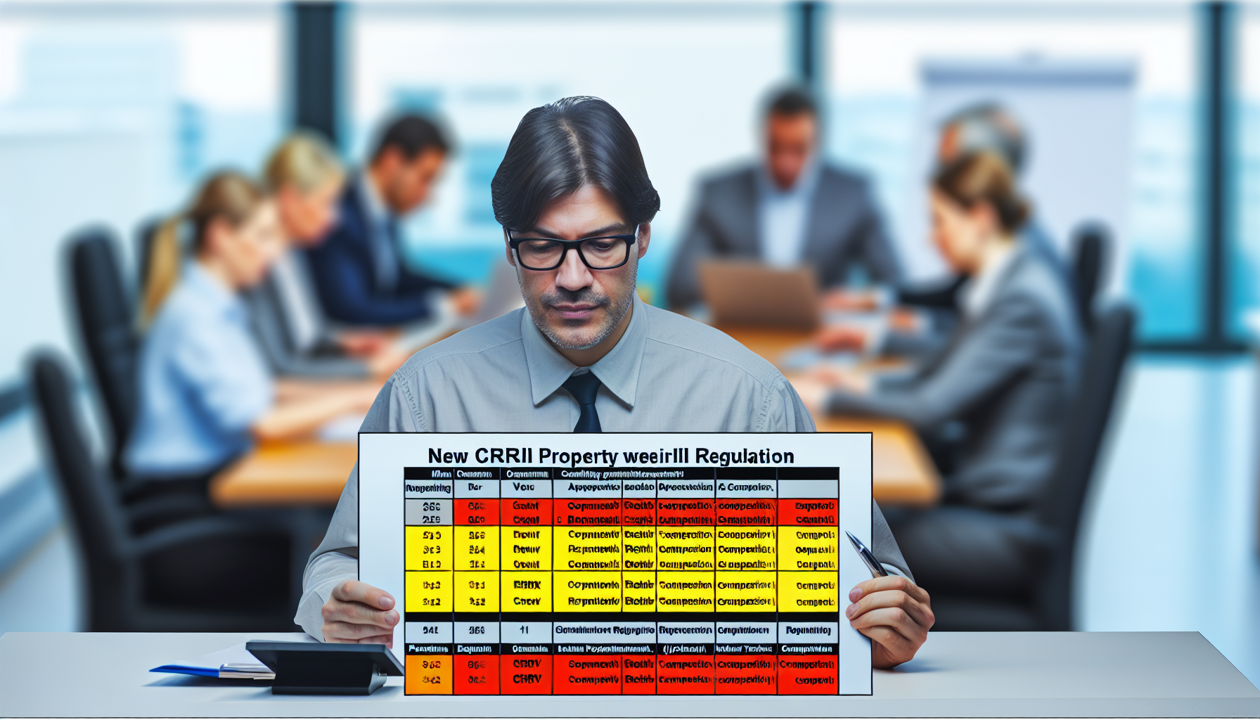 Europäischer Sachverständiger analysiert Verordnungstexte und Risikogewichtstabellen der CRR III an einem Schreibtisch mit Paragraphenverweisen